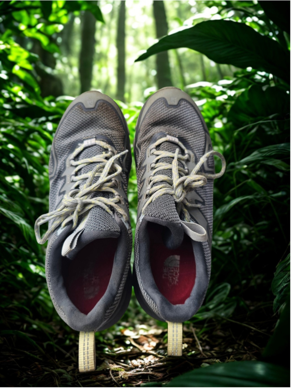 The North Face Gray Trail Running Hiking Shoes Women’s Lace Up Sneakers Outdoor